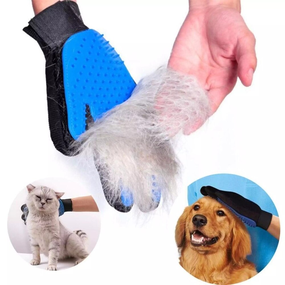 Luva para Remover Pelos dos Pets - Cães e Gatos - True Touch